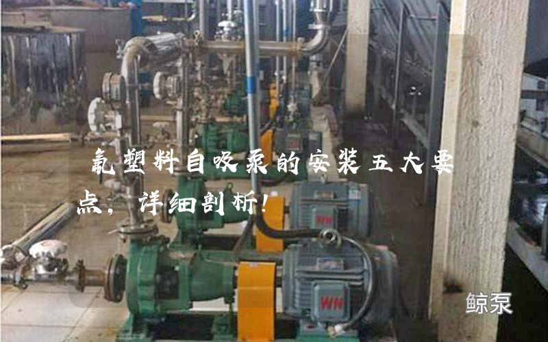 氟塑料自吸泵的安装五大要点,详细剖析!