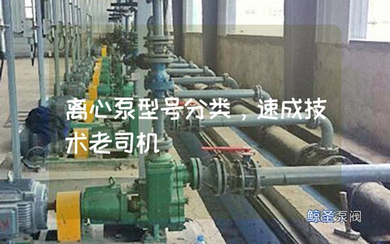 离心泵型号分类，速成技术老司机