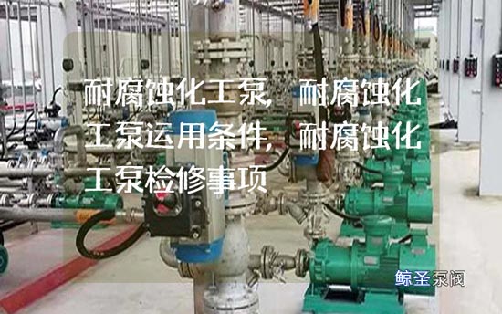 深度揭秘，耐腐蚀化工泵运用条件及检修事项概述