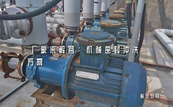 厂家来解答：机械密封冲洗方案