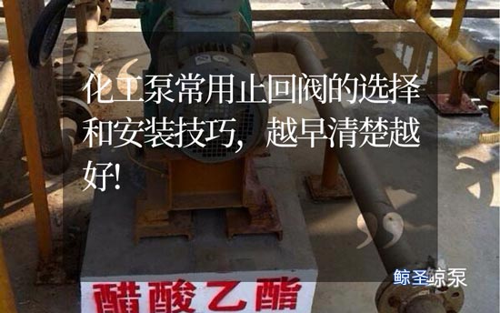 化工泵常用止回阀的选择和安装技巧,越早清楚越好!