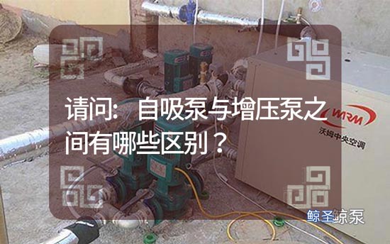 请问:自吸泵与增压泵之间有哪些区别?