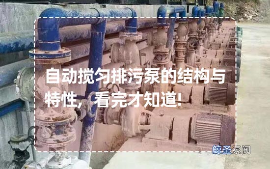 自动搅匀排污泵的结构与特性,看完才知道!