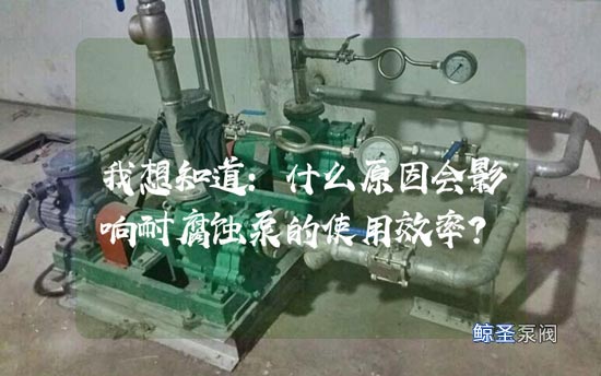我想知道:什么原因会影响耐腐蚀泵的使用效率?